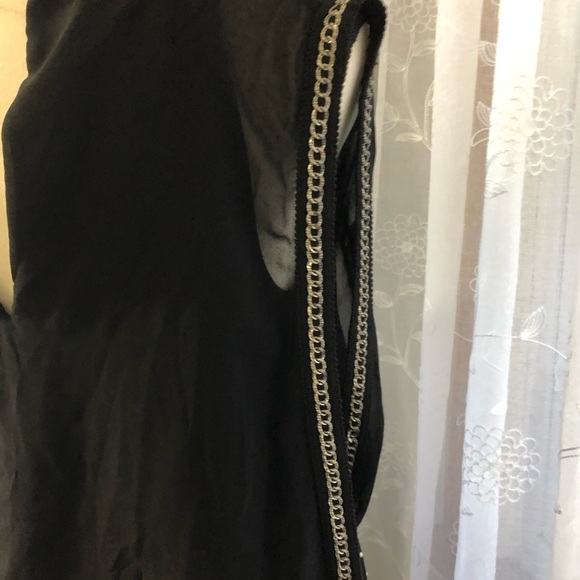 🎄Black collection  v neck beaded design dress SZ M - Picture 10 of 14